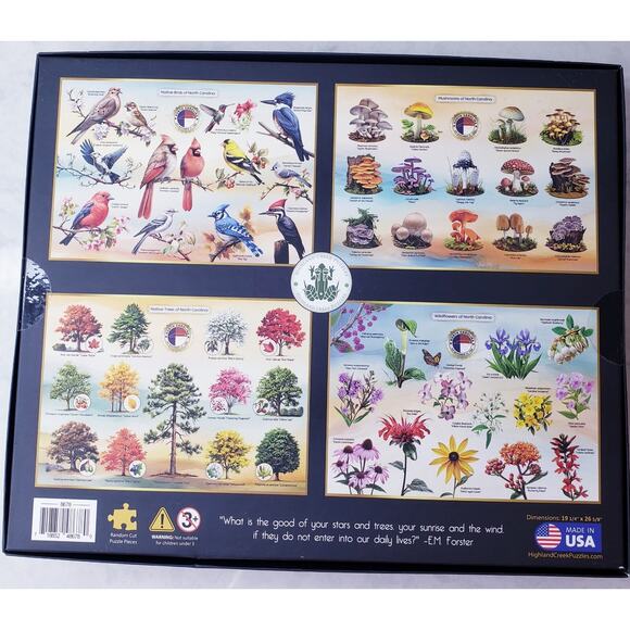2 Highland Creek Puzzles Wildflowers/Native Trees of North Carolina~ NIB SEALED - Picture 7 of 9